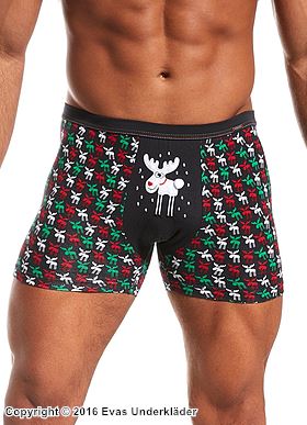 Boxershorts, reinsdyr, Juletema